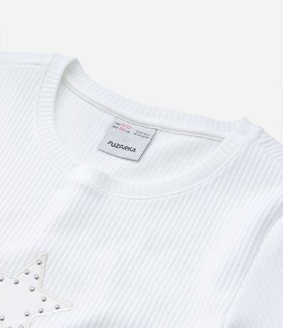 Blusa Infantil Acanalada con Bordado de Estrella - Talle 5 a 14 años 4