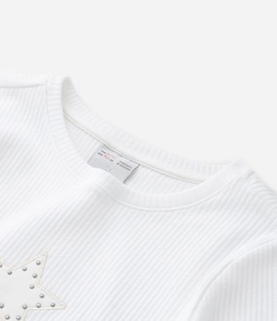 Blusa Infantil Acanalada con Bordado de Estrella - Talle 5 a 14 años 4