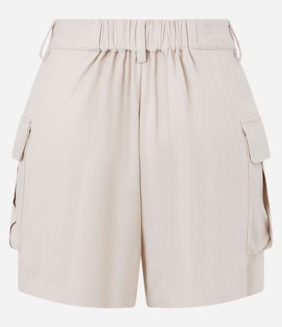 Short en Viscosa Creponada con Bolsillos Cargo 5