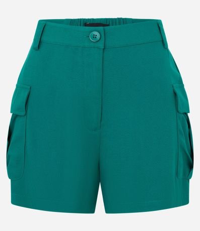 Short en Viscosa Creponada con Bolsillos Cargo 5