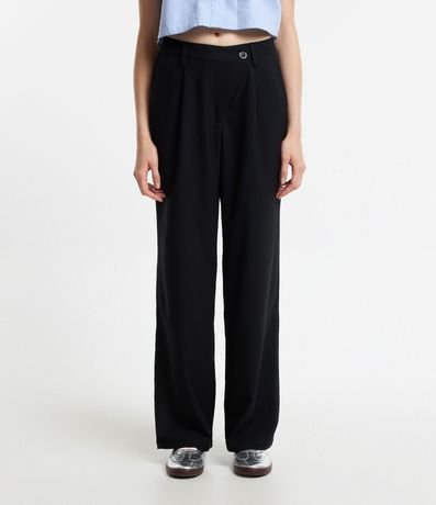 Pantalón Recto Sastrería con Cintura Asimétrica 2