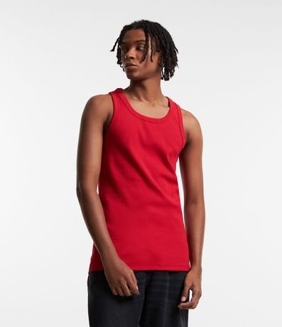 Musculosa Regular Básica en Rib de Algodón 6