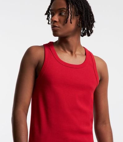 Musculosa Regular Básica en Rib de Algodón 9
