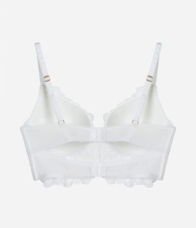 Soutien Alargado Relleno Hueca y Tule Bordado con Flor no Centro 6