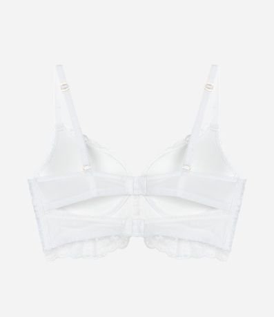 Soutien Alargado Relleno Hueca y Tule Bordado con Flor no Centro 7