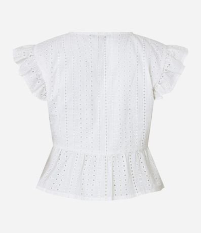 Blusa sin Manga en Laise con Volado en la Sisa 7