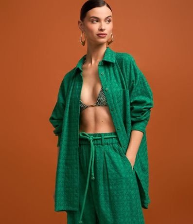 Pantalón Carrot en Laise con Cinturón y Detalle de Abalorios 4