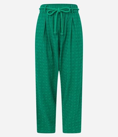 Pantalón Carrot en Laise con Cinturón y Detalle de Abalorios 5
