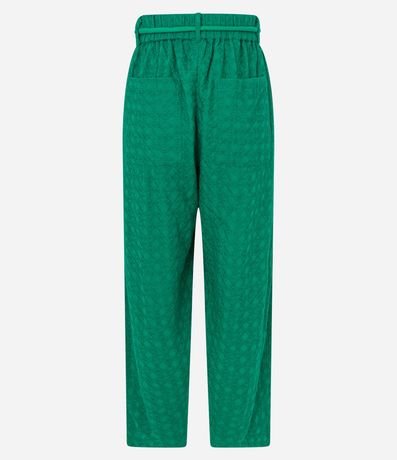 Pantalón Carrot en Laise con Cinturón y Detalle de Abalorios 7