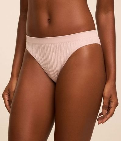 Bombacha Bikini en Poliamida con Lateral Mediano y Textura Acanalada 2