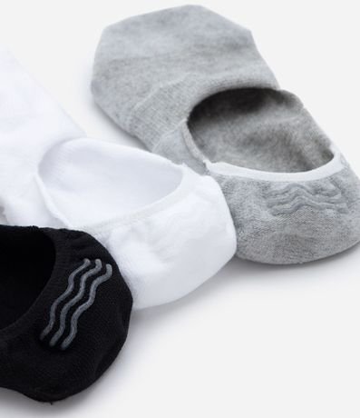 Kit 03 Medias Invisibles en Algodón con Textura 2