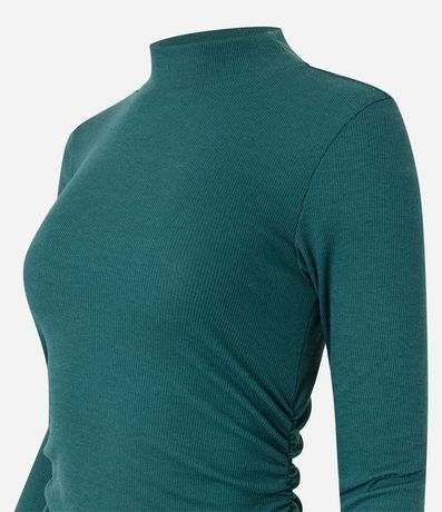 Vestido New Midi en Rib con Cuello y Abertura 7