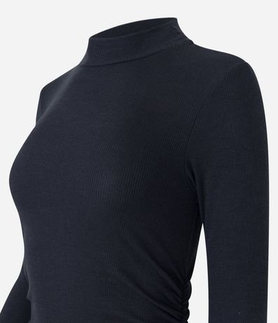 Vestido New Midi en Rib con Cuello y Abertura 6