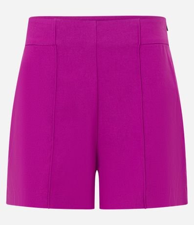 Short Corto en Bengalina con Cintura Alta y Frizos Delanteros 5