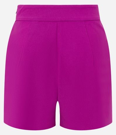 Short Corto en Bengalina con Cintura Alta y Frizos Delanteros 6