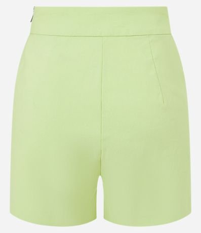 Short Corto en Bengalina con Cintura Alta y Frizos Delanteros 6