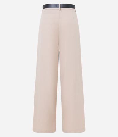 Pantalón Wide Leg Sastrería con Cinturón Hebilla y Pliegues 6