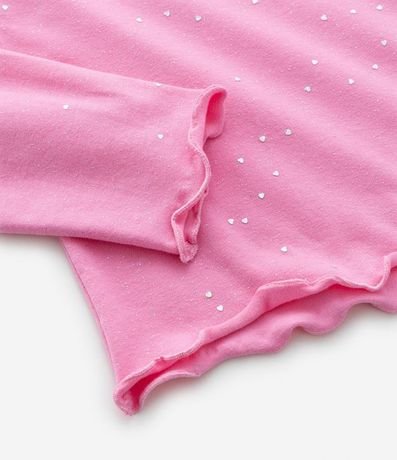 Blusa Infantil en Cotton con Purpurina y Corazones - Talle 5 a 14 años 4