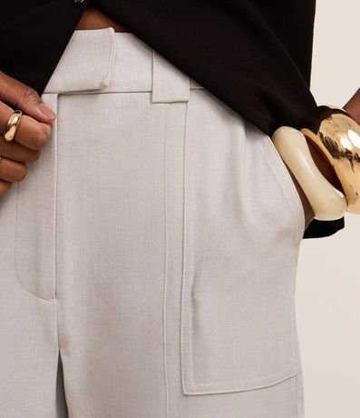 Pantalón Carrot Sastrería Cintura Alta con Recorte Pespunte 4