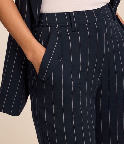 Bermuda Sastrería con Lapelas y Rayas Riscas de Giz 4