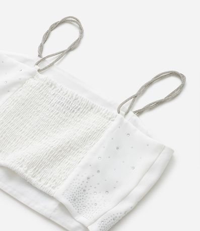 Blusa Cropped en Crepé con Brillos - Talle 5 a 14 años 4