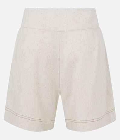 Short en Viscolino con Cintura Sastrería y Botones Matizados 7