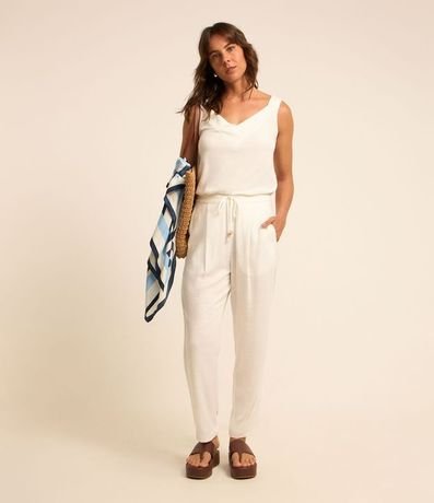 Blusa en Viscolino con Detalles en los Breteles y Escote 2