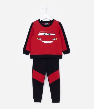 Conjunto Infantil en Algodón Calentito con Estampa Rayo McQueen - Talle 2 a 5 años
