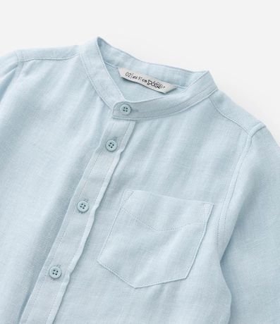 Camisa Infantil en Lino con Cuello Padre y Bolsillo -Talle 1 a 4 años 7
