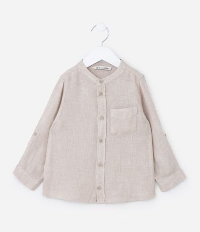 Camisa Infantil en Lino con Cuello Padre y Bolsillo -Talle 1 a 4 años 1