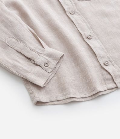 Camisa Infantil en Lino con Cuello Padre y Bolsillo -Talle 1 a 4 años 4