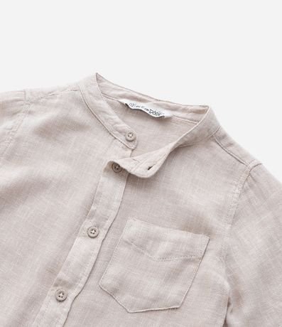 Camisa Infantil en Lino con Cuello Padre y Bolsillo -Talle 1 a 4 años 5