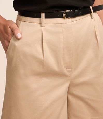 Short Sastrería con Cinturón de PU y Hebilla de Metal 4