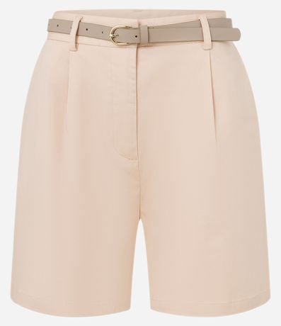 Short Sastrería con Cinturón de PU y Hebilla de Metal 5