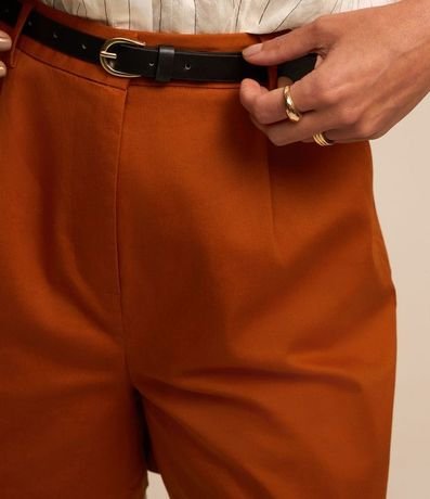 Short Sastrería con Cinturón de PU y Hebilla de Metal 4