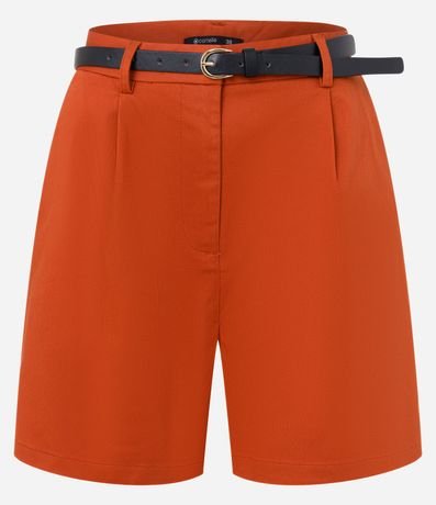 Short Sastrería con Cinturón de PU y Hebilla de Metal 5