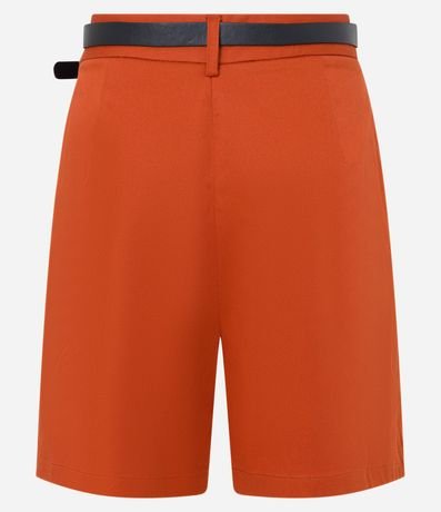 Short Sastrería con Cinturón de PU y Hebilla de Metal 6