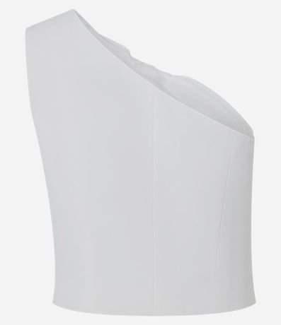 Blusa hombro Único en Crepé con Detalle de Lazo 2
