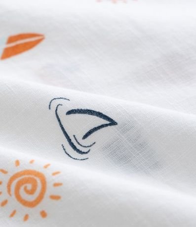 Camisa Infantil con Pequeño Bolsillo y Estampa Iconos Playeros - Talle 1 a 5 años 3