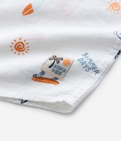 Camisa Infantil con Pequeño Bolsillo y Estampa Iconos Playeros - Talle 1 a 5 años 4