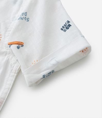 Camisa Infantil con Pequeño Bolsillo y Estampa Iconos Playeros - Talle 1 a 5 años 6