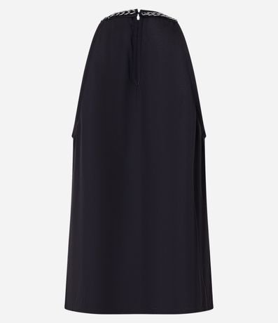 Blusa sin Manga en Crepé con Cadena en el Cuello 6