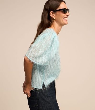 Blusa en Chiffon con Felpas y Fruncidos en los Hombros 3
