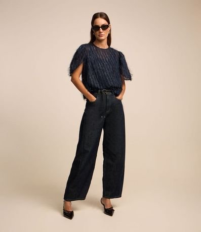 Blusa en Chiffon con Felpas y Fruncidos en los Hombros 3