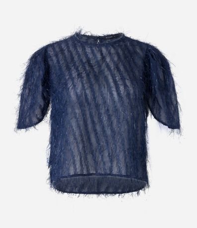 Blusa en Chiffon con Felpas y Fruncidos en los Hombros 5