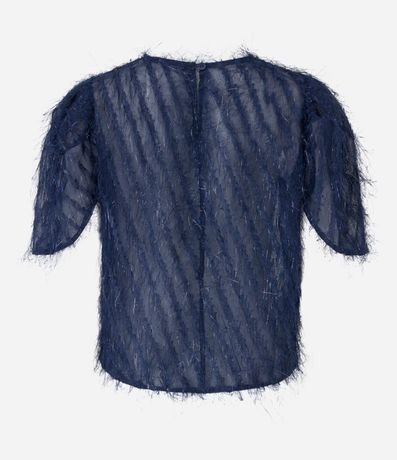 Blusa en Chiffon con Felpas y Fruncidos en los Hombros 7