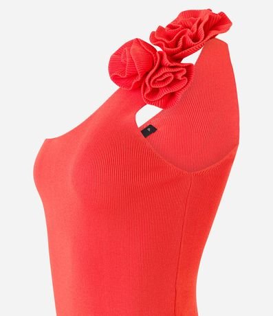 Blusa en Viscosa con Aplicación de Flor en el Hombro 8