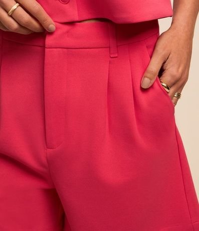 Short Sastrería en Crepé con Pliegues y Bolsillos 4