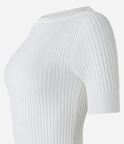 Blusa en Viscosa con Recorte Oval en la Espalda y Textura Acanalada 8