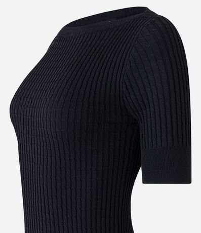 Blusa en Viscosa con Recorte Oval en la Espalda y Textura Acanalada 7